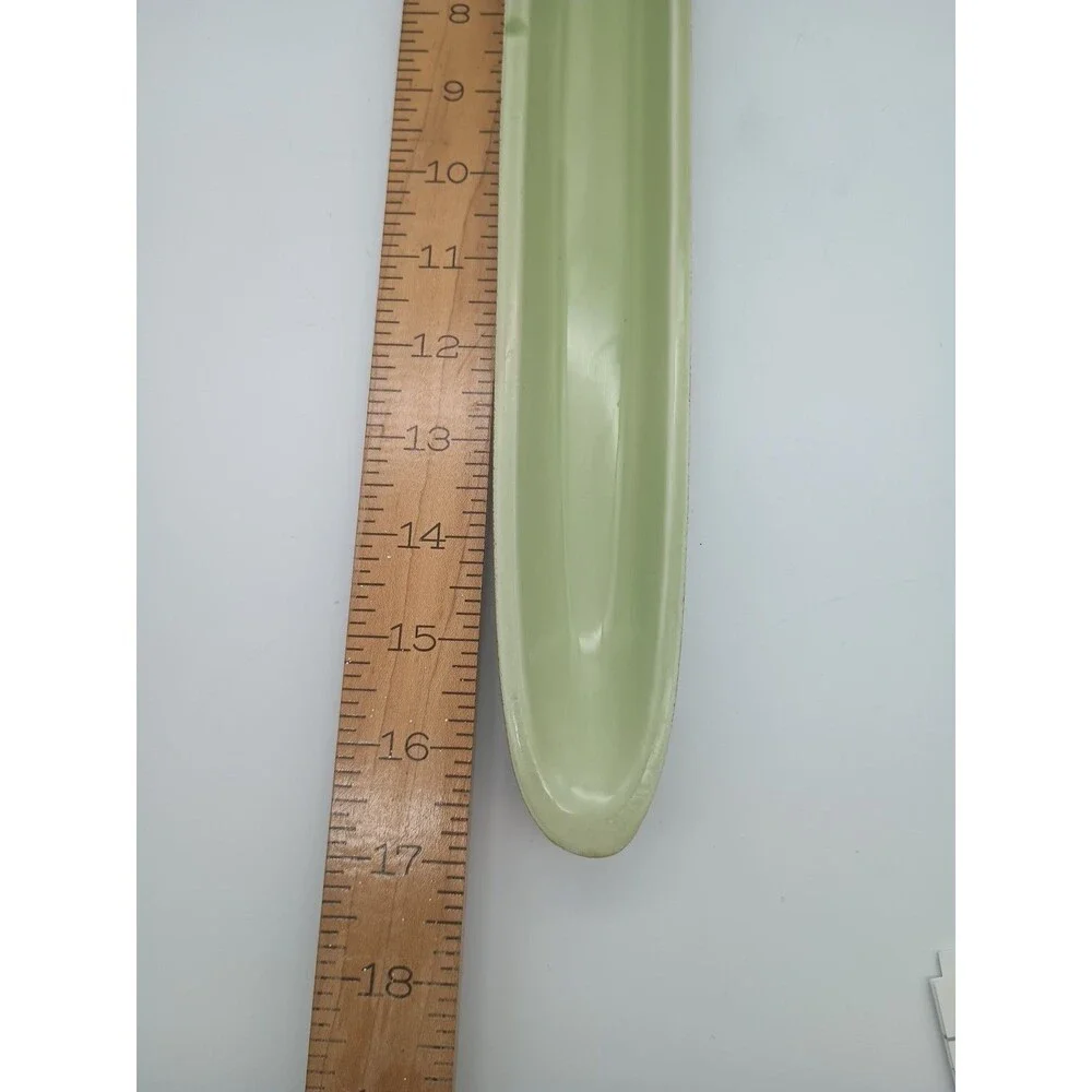 Vtg HAND PAINTED CERAMICHE TOSCANE ITALY GREEN OLIVE BOAT DISH OR TRAY